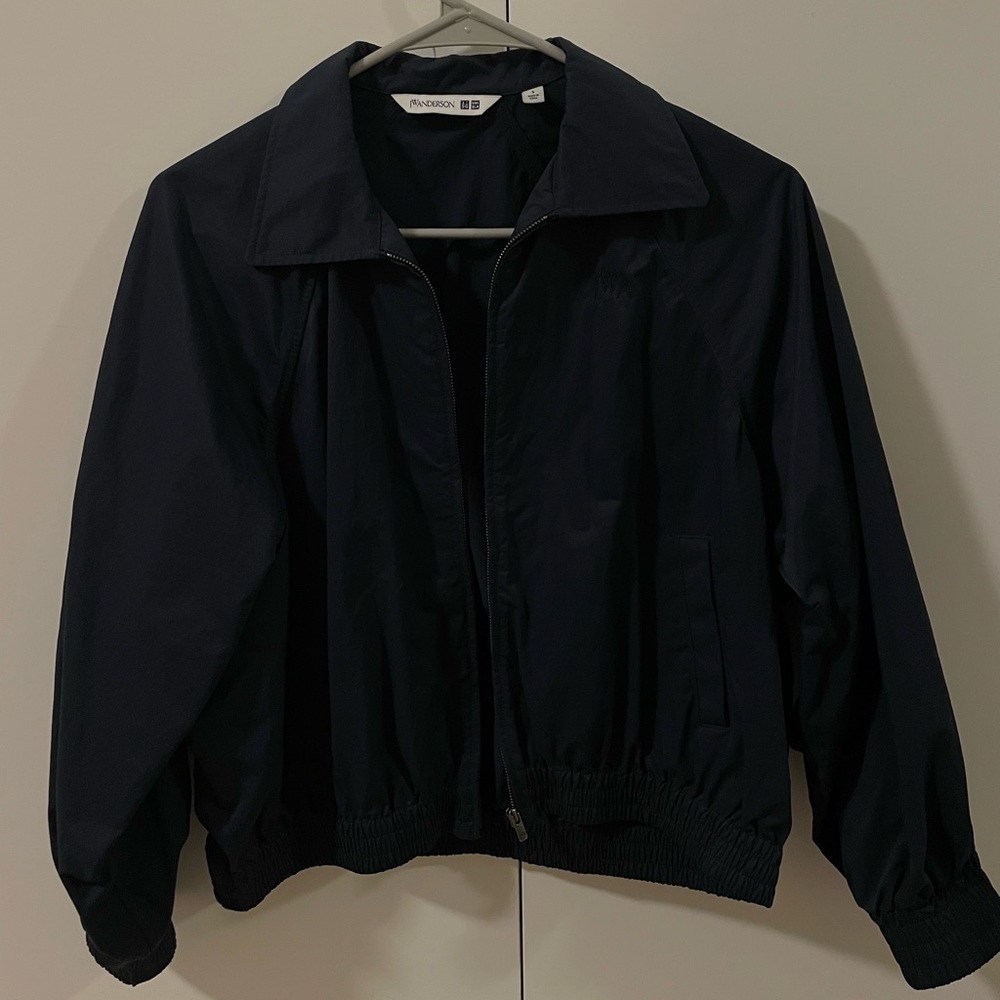 UNIQLO JW Anderson Navy Lightweight Zip-Up Bomber Jacket